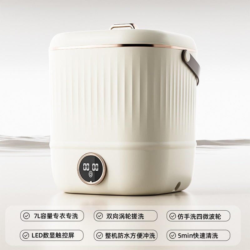 2025 new small washing machine for underwear, socks, and delicates - portable semi-automatic washer & dryer combo for kids' clothes and pet apparel