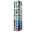 Rotating student bookshelf bookcase, mobile multi-tier kids storage floor rack, simple organizer, multifunctional living room shelf