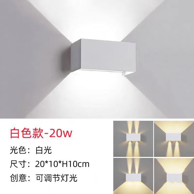 Led wall lamp hotel courtyard balcony waterproof stair aisle outdoor wall washer up and down light wall illumination light