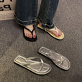 Women's flat flip-flops: new summer fashion, soft sole, comfortable, indoor/outdoor, beach sandals, trendy slides