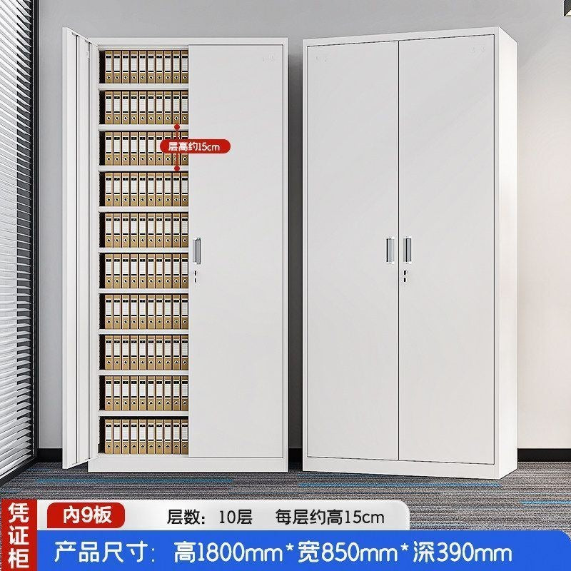 Heavy-duty steel office file cabinet - steel document cabinet for financial records, accounting files, and storage - low profile storage unit