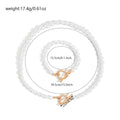 Trendy and versatile irregular pearl necklace and bracelet set – a sweet and sophisticated design with a heart motif. hot-selling cross-border jewelry