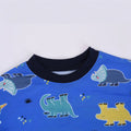 Exclusively for foreign trade platforms: children's pajama sets, autumn and winter styles, featuring unique dinosaur designs for boys, long-sleeved loungewear sets