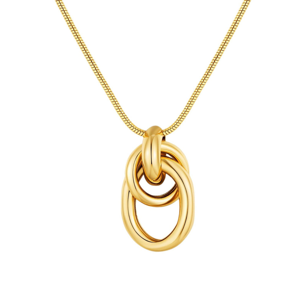 Amazon cross-border bestseller: gold knot pendant necklace - minimalist, trendy, choker style, unique and versatile design jewelry for women