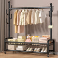 Clothes rack floor-standing bedroom for home room indoor double-pole drying clothes rack movable multifunctional coat rack