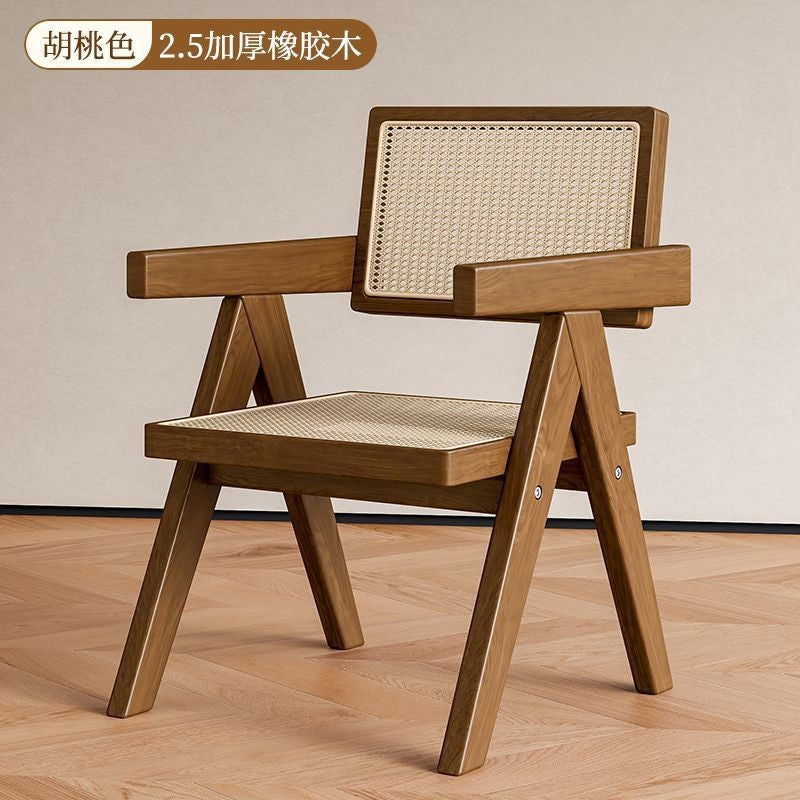 Chair solid wood rattan dining chair rattan chair armrest k chair for homeb&b rattan chair casualnordic dining chair