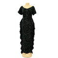 supply silm waist one shoulder off-shoulder elegancesequin long skirt european and american african fashion women's clothing