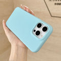 Leather pattern suitable for apple 16promax simple pure color mobile phone case iphone12/15 anti-fall tpu protective cover