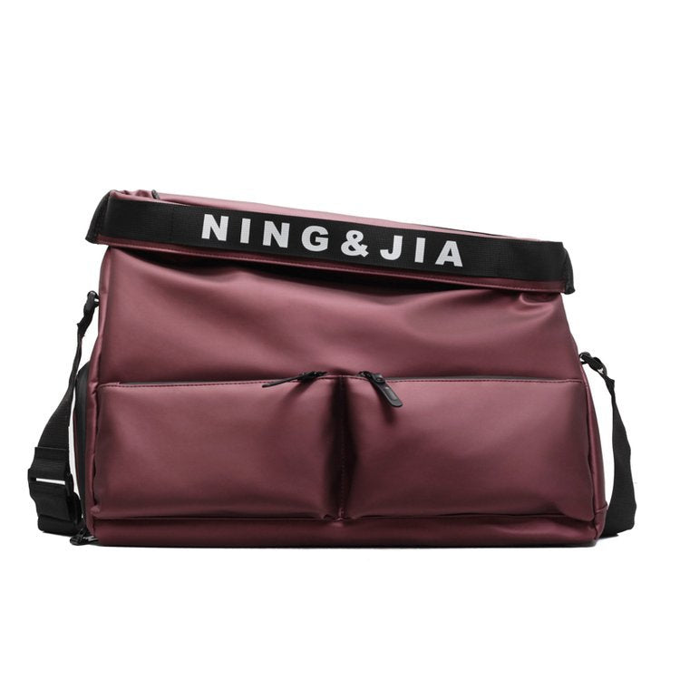 Sports fitness bag, men's and women's fashion, hand-held travel bag, multi-pocket short-distance luggage bag, crossbody boarding bag wholesale