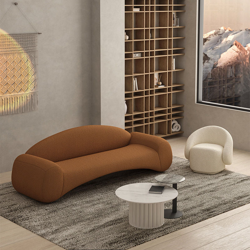 Scandinaviancasualaccessible luxuryspecial-shaped small apartment designer creative hotel reception cashmere fabric sofa normcore