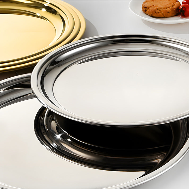 Export stainless steel tray, beautiful plate, for homeclassy jewelry storage tray, hotel commercial metal disc