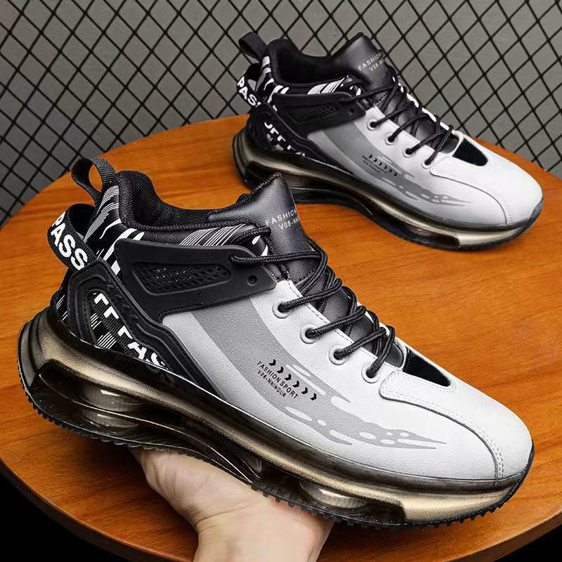 Men's 2025 new winter air cushion running shoes - waterproof, anti-slip, shock-absorbing, breathable men's casual dad shoes