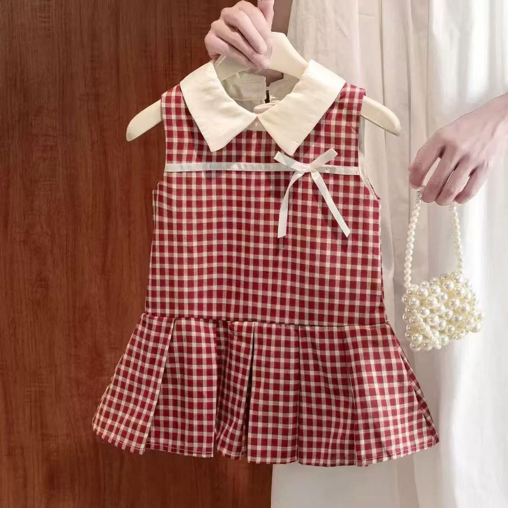 Summernew arrival baby dress baby bag butt skirt fresh plaid girl short-sleeved outweark-style princess dress summer