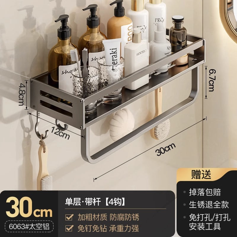 No punching gun ash toilet rack bathroom washstand No punching wall mounted toilet toilet storage rack
