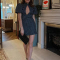 european and american export women's clothing - summer dress for women - fashionable and elegant hollow-out polka dot dress 661