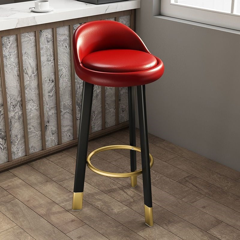 Bar stool, light luxury modern minimalist design, backrest included, bar-specific chair, high stool for home use, bar chair, solid wood