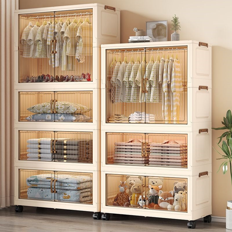 Installation-free kids wardrobe foldable storage cabinet baby simple wardrobe clothes storage cabinet kids small wardrobe