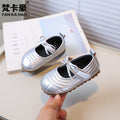 Vancahao kids' leather shoes -  autumn new collection - korean style sweet bow princess flats for little girls