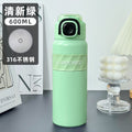 Sports & fitness cycling water bottle - large capacity, portable, locking lid, dual-drink straw, stylish stainless steel insulated tumbler