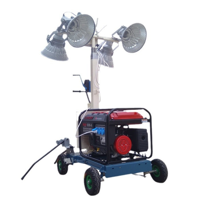 Hand push lighting cart Customized 5 meters 7 meters 9 meters lighting lighthouse, hand crank automatic lifting emergency lighting cart