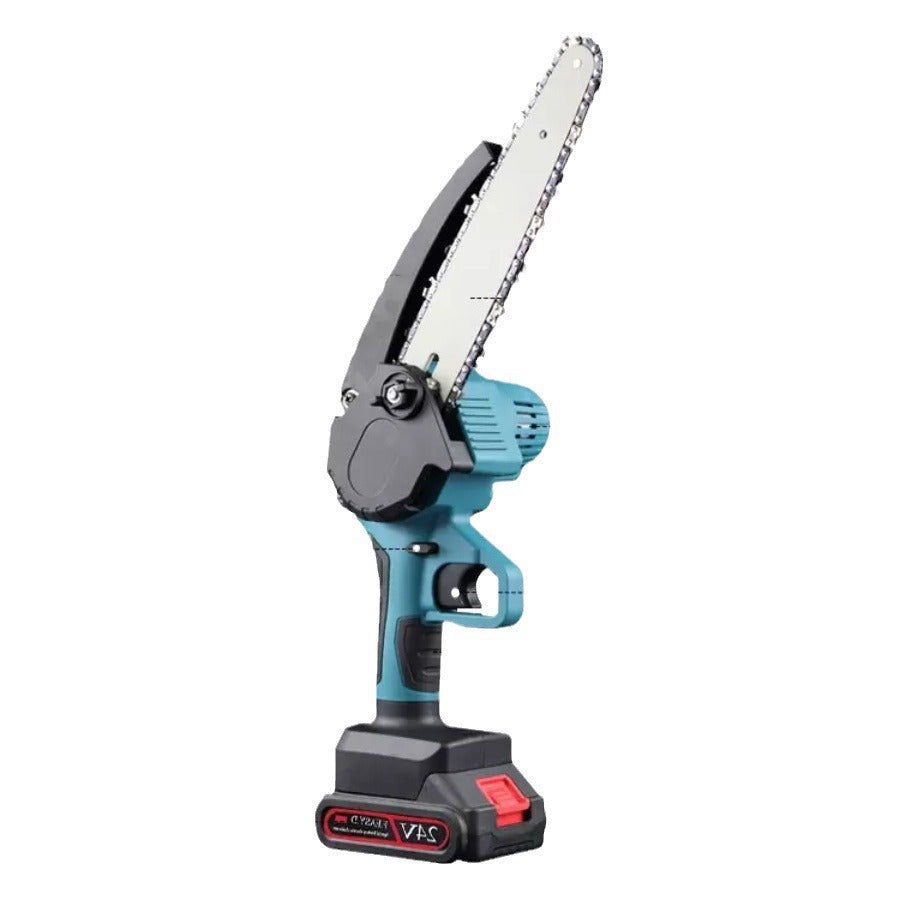 Cordless lithium battery 4 + 6 + 8 inch electric chain saw with oil can pruning machine small electric mini logging saw