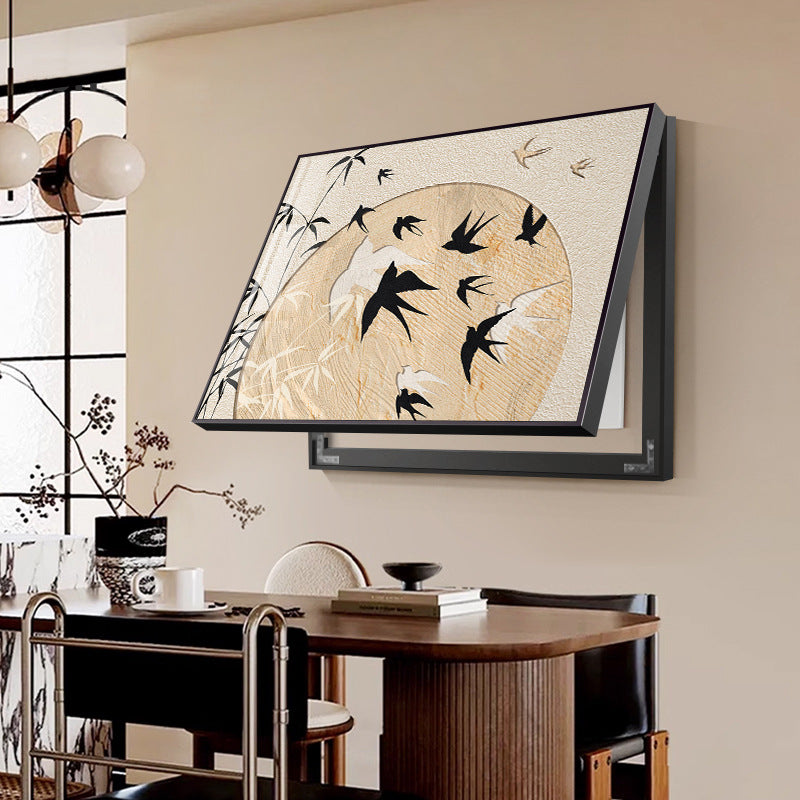 French medieval style meter box decorative painting premium living room room cover dining room distribution box cover ugly hanging painting