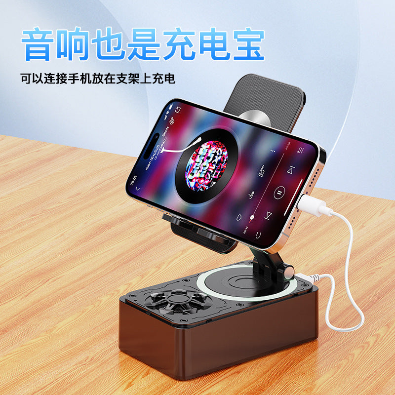 hot-selling desktop live streaming stand - multifunctional 3-in-1 power bank, bluetooth speaker, and phone holder - wholesale