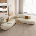 Nordic cream style cat scratching leather large apartment popularins style curved beauty salon hotel rest area corner sofa