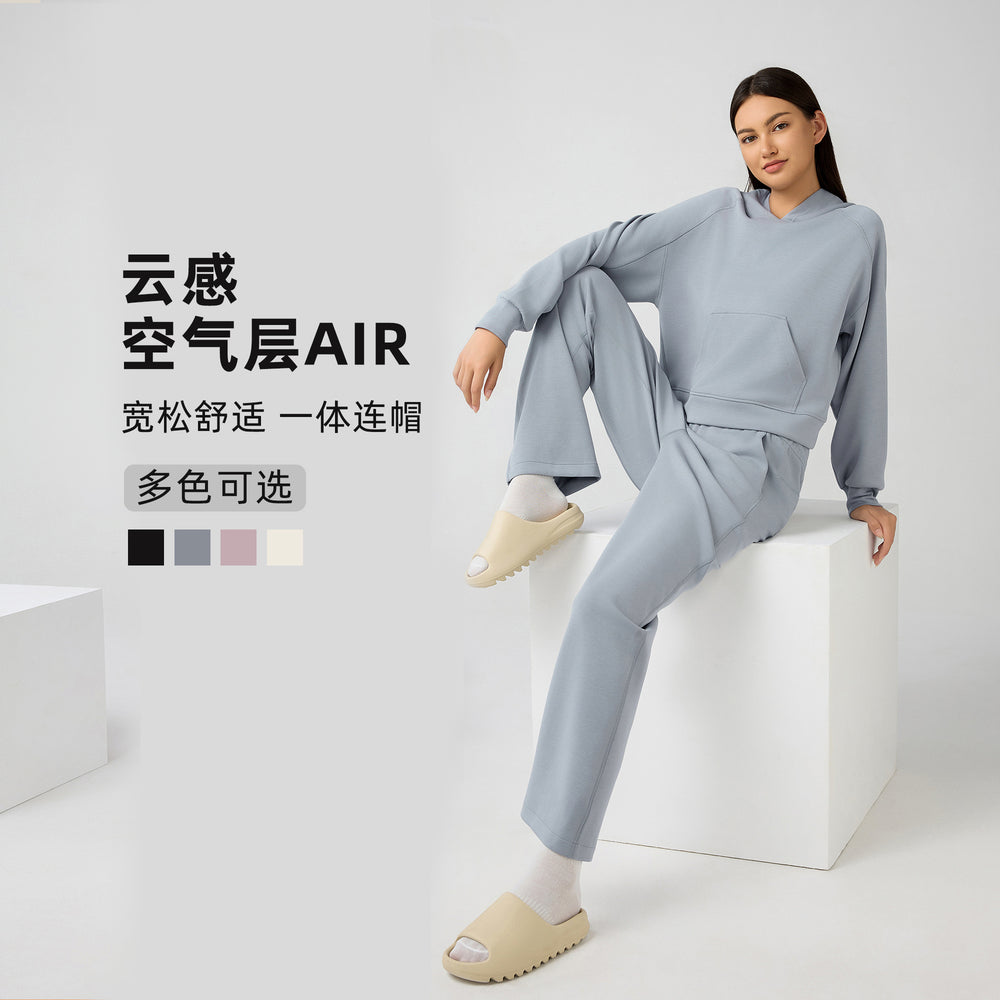 Fall and winternew arrivalwomencasualeasiest for matchhooded sweatshirtlooseslimming lookfitness sports yoga clothestopsdaw165