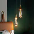 Hotel room luxury teardrop crystal pendant light - starlight shattered light acrylic - perfect for b&bs, bedrooms, and dining rooms