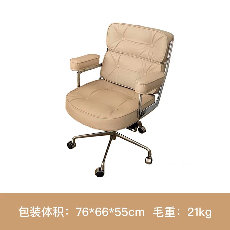 Home computer chair accessible luxurycasual office swivel chair plaid long sitting makeup chair study desk backrest dormitory chair