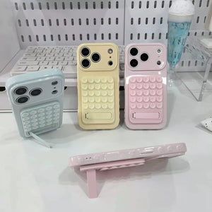 Suction cup stand heart-shaped large viewfinder compatible with apple 18 pro max phone case dopamine color iphone 18 soft case