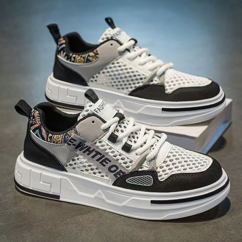 Men's breathable mesh sneakers, lightweight casual athletic shoes, new 2026 summer collection, trendy sneakers for students