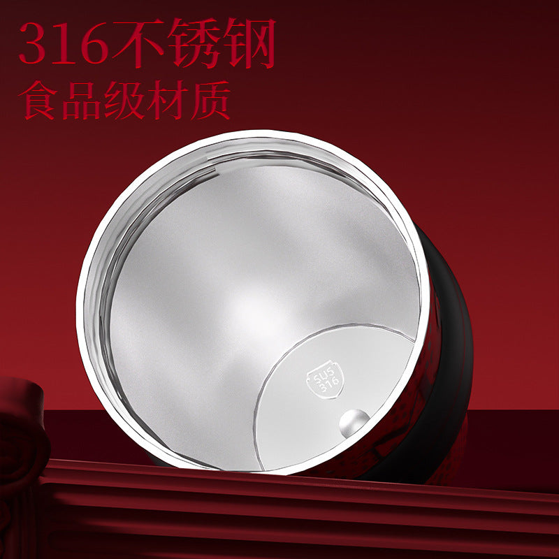 Snake comes and turns accessible luxury high-value convenient 316 stainless steel thermos cup large capacity straw cup for home water cup