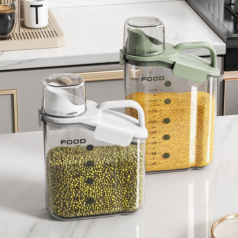 Grain storage box kitchen bean sealed jar food grade grain storage jar rice grain storage handy gadget