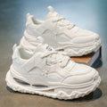 Popular men's shoes winter breathable mesh casual hidden heel dad shoes youth running shock-absorbing sports shoes