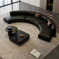 Italian-style hotel lobby lounge area reception light luxury high-end semi-circular arc office sofa and coffee table set