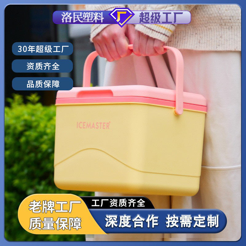 5l small cooler box labor day gift box refrigerated box car outdoor camping cooler box ice cube box wholesale