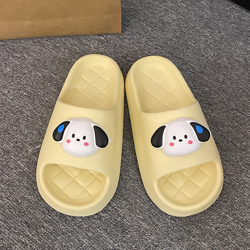 Women's eva slippers - summer outdoor wear, cartoon design, indoor bathroom bathing, non-slip thick sole, home couple slippers - "cloud-like comfort"