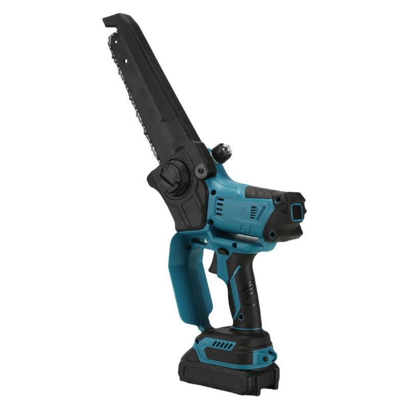 8-Inch lithium battery saw, brushless portable household outdoor handheld one-handed logging and pruning saw charging, lithium battery chain saw