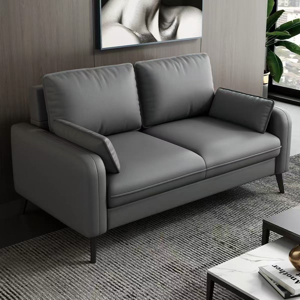 Small apartment sofa, modern minimalist bedroom, apartment rental, single sofa, office reception, three-seater small sofa