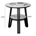 Luxury negotiation table and chair set - modern minimalist rock slab small round table hotel reception desk and chair set (one table, two chairs)