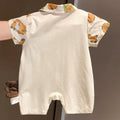 Summer romper short sleeve cartoon onesie baby clothes summer thin polo shirt newborn boy