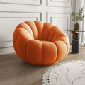 Orange single sofa (sheep velvet) can be rotated