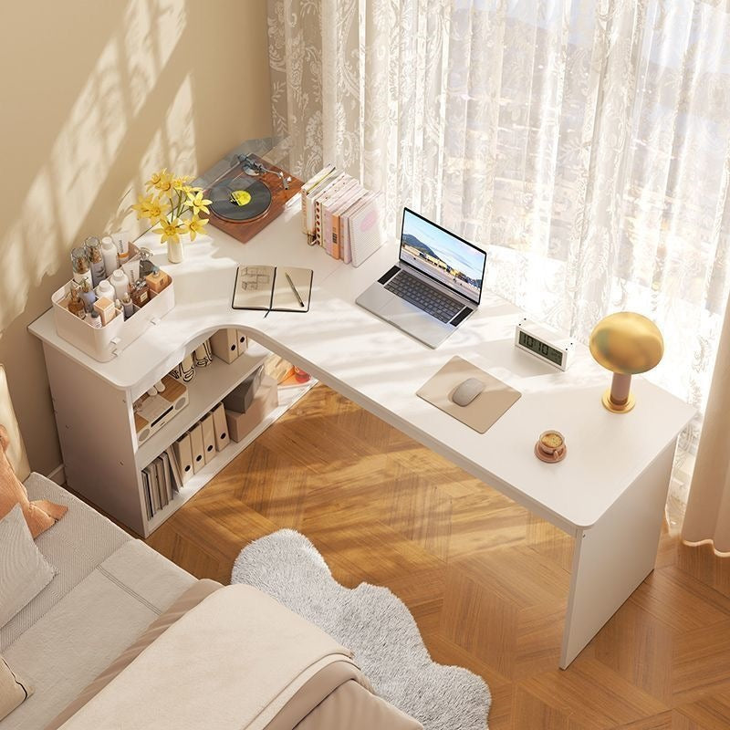 Computer desk desktop for home bedroom bookshelf all-in-one student study writing desk corner multifunctional office desk