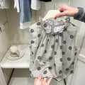 [summer clothing big sale free shipping] girls polka dot cotton and linen suit  summer new fashion little girls style two