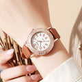 Round diamond-studded digital watch, creative new retro quartz watch with jewelry strap, cross-border wristwatch, wholesale women's watch for export