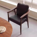 New chinoiserie restaurant violin solid wood accessible luxury dining table and chair tea room design classy armrest for home walnut master chair