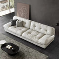 Italian minimalist living room genuine leather sofa designer straight row small apartment cream style lazy cloud sofa