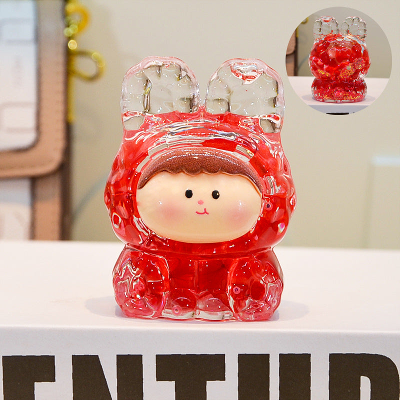 oversized three-dimensional quicksand KIKI shopping mall blind box figure desktop ornament car pendant DIY jewelry accessories